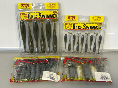 Strike King Rage Swimmers and Rage Tail Soft Baits
