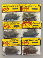 (6) Strike King Denny Brauer Structure Jigs, Rage Swimmers, Soft Bait California Craws, and Box Of Egg Sinkers (1 Oz) - 4