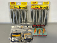 Strike King Rage Swimmer Soft Baits, Sinkers (3/4 Oz) and R&aacute;pala Original Lures