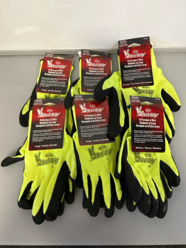 (6) Pairs Of New Boss V2Flexi-Grip Outdoor/ Work Gloves