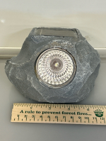 Pair Of Garden Depot LED Solar Powered Garden Rock Lights - 5