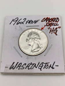 1962 Proof Cracked Scull &ldquo;HG&rdquo; Washington Nickel