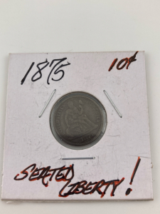 1875 Seated Liberty Dime