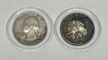 (2) 1964 90% Silver Washington Quarters