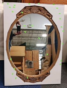 (1) Ornate Round Mirror - 49&frac12;"x42"