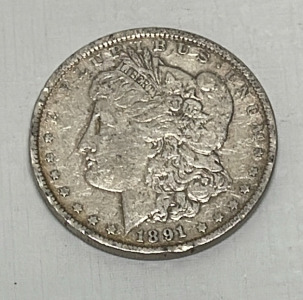 1891 Morgan Silver Dollar