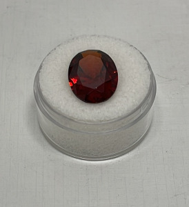 10.15ct. Ridgeon Oval Cut And Faceted Blood Ruby Gemstone