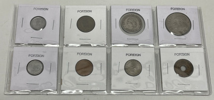 (8) Foreign Coins (Carded)