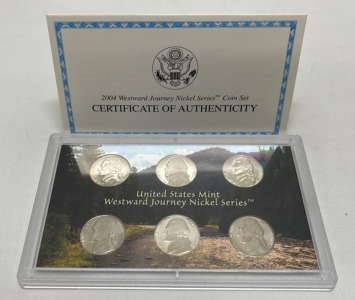 (6) Piece United States Mint Westward Journey Nickel Series Set W/ C.O.A.