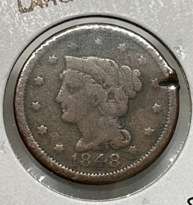 1948 Large Cent Coin (Rare) (Carded)