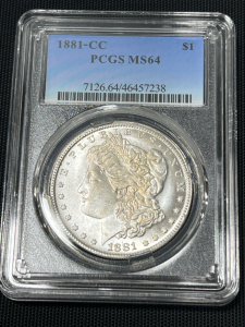 1881-CC Extremely Rare PCGS MS64- $1,125 Value