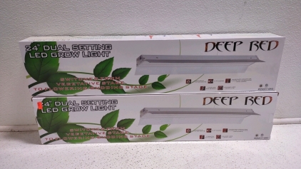 (2) -Deep Red- 24" Dual-Setting LED Grow Light