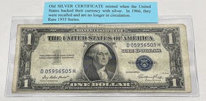 1935 $1.00 Dollar &ldquo;United States Silver Certificate&rdquo; (Sleeved)
