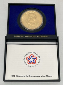1972 American Revolution Bicentennial (George Washington) Sons Of Liberty Commemorative Medal