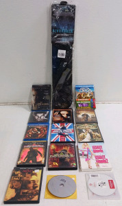 (1) Riverdale Auto Sunshade (1) TMNT Set w/ Ninja Masks (1) The Others DVD (1) Catching Fire Blu-ray (1) Austin Powers Collection DVD (1) Romeo & Juliet DVD (1) Legend DVD (1) National Treasure 2 DVD (1) Legally Blonde 1 & 2 DVD Set (1) The Jacket DVD (1)
