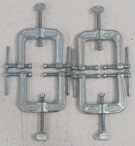 (4) Heavy-Duty Clamps - (4) Pony 2&frac12;" 3325 3-Directional Clamps