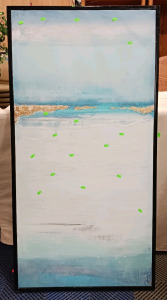 (1) Framed Canvas Art - 25"x49"