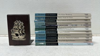 (11) Various Woodsmith Custom Woodworking Books (More Info in Photos), Silver Ship Decor