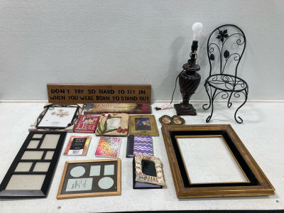 Picture Frames, Photo Albums, Lamp & More Home Decor