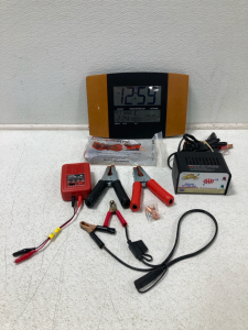 Advanced Battery Charger, Battery Clamps & Cables, Muti Chemistry Charger, Digital Clock