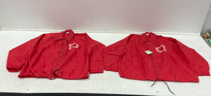 (2) XL Red Blitz Windbreaker Jackets