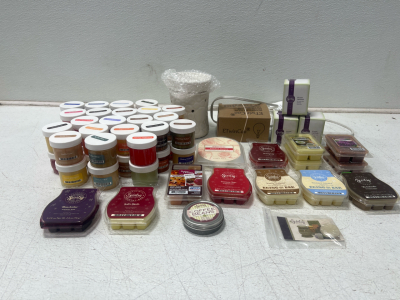 Assorted Scentsy Wax And Wax Melter With Replacement Light Bulbs