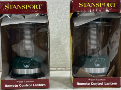 (2) Stansport Water Resistant Remote Control Lanterns