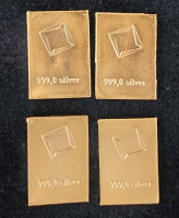 (4) 1 Gram Bars Of .999 Fine Silver - 2