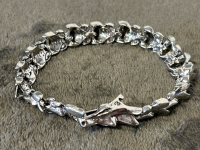 8.5" Silver Toned Dragon Bracelet - 4