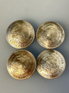 (4) Mexican Silver Peso Conchos