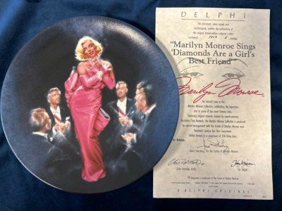 Collectible Delphi Marilyn Monroe Plate "Diamonds Are A Girls Best Friend"