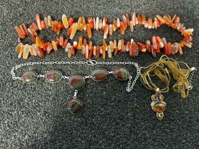 Rock Necklace, And Gem Necklace