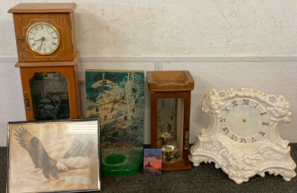Clocks, Jewlery Boxes & Pictures