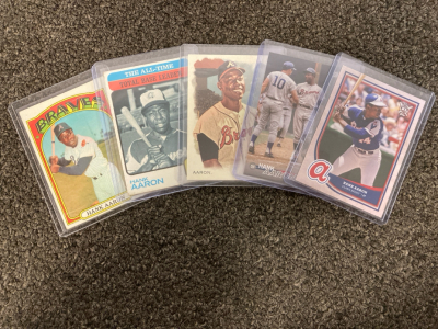 (5) Hank Aaron Cards