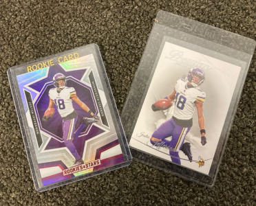 (1) Justin Jefferson Rookie Card & (1) Justin Jefferson Vikings Card