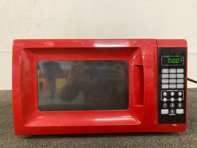 Red Microwave Oven