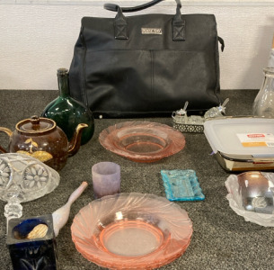 Large Mary Kay Purse, & Glass Decor