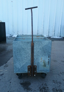 (1) Galvanized Steel Rolling Cart - Made in Japan