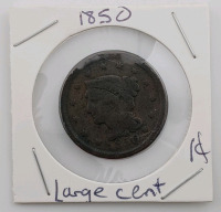 (1) 1850 Large Cent - US One Cent Coin