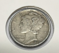 1934-D Mercury Dime (Carded) - 2