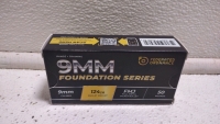 Foundation Series- FMJ- 50Rounds- 9mm Cal.- 124Gr. Bullet Weight - 3