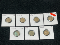(1) 1978 One Dollar Coin (1) 1991 Quarter (1) 2013 Dime And (7) Pennies 1935-1956 - 8