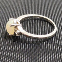 Women's Opal Silver Toned Ring - 3