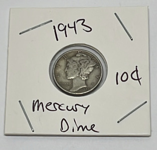 1943 Mercury Dime (Carded)