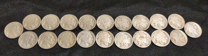 (20) Buffalo Nickels-Faded Dates-(1) is 1930