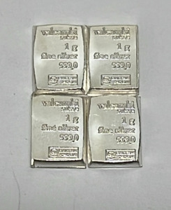 (4) 1 Gram 999.0 Fine Silver Bars