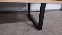 39½"x 16"x 16" Small Low Coffee Table w/2 Shelf Cubby Compartments, Mid-Century Modern, Beige - 7