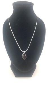 Amethyst Gemstone Teardrop .925 Necklace