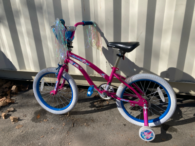 18” Pink Kent Mischief Kids Bike w/ Training Wheels