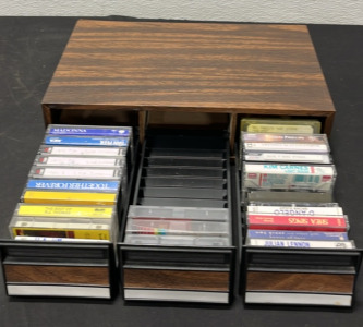 (1) Cassette Holder w/ Assorted Cassettes